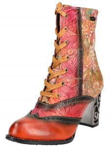 Ботильоны на шнуровке Laura Vita Lace-Up Ankle Boots, красный