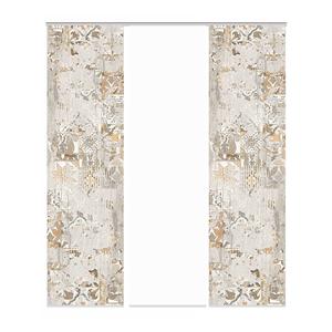 Раздвижная штора Home Wohnideen Holny, ткань - серо-коричневая - 60 x 245 см - комплект из 3 шт.