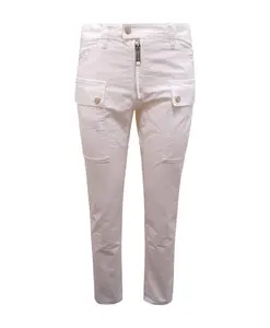 Итальянские стильные брюки Dsquared2, белый