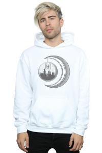 Толстовка с луной Хогвартса Harry Potter, белый