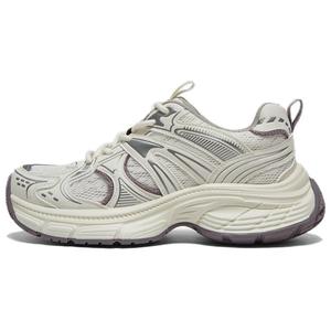 BASTO Чинчилла Обувь Дышащие Низкие Массивные Кроссовки Женские Экрю Фиолетовый, цвет Ecru/Purple