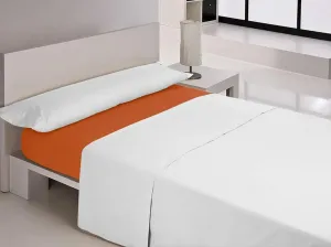 Простыня на резинке MIX COLORS Оранжевая King size 180 x 200 + 30 см Happy Home