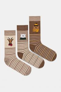 3 пары хлопковых носков Medicine, бежевый