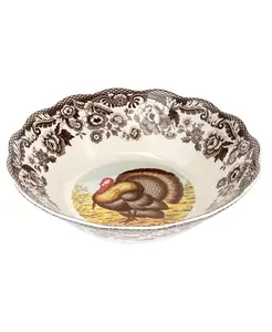 Сервировочная миска с индейкой «Лесная ромашкой» Spode, brown