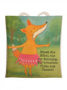 Mr. & Mrs. Panda Белая сумка с изображением лисы-балерины и надписью