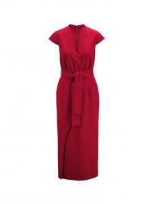 Элегантное платье миди с запахом Madeleine, красный