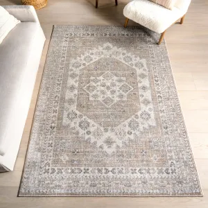Ковер Nidia Tradtional Vintage Area Rug nuLOOM, 201x274 см, бежевый