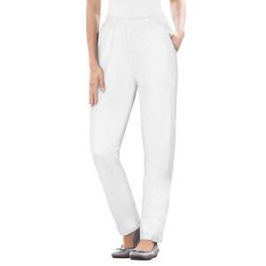 Женские джинсы больших размеров с прямыми штанинами Fineline размера плюс Woman Within, белый