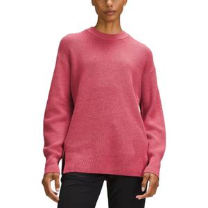 Трикотажный свитер с круглым вырезом для женщин Moderate Others Lululemon, heathrow vintage розовый/htvr