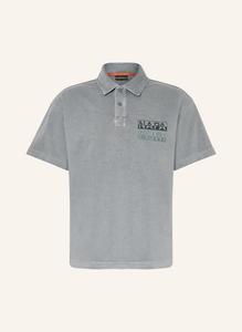 Футболка-Поло из джерси e-cortona Napapijri, серый