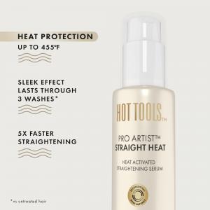 Сыворотка для выпрямления волос Pro Artist Straight Heat, активируемая теплом, в дорожном формате. Hot Tools