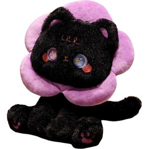 Очаровательная, милая кошка, красивая как цветок плюшевая кукла высотой 30см Fluffy bear, черный
