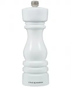 Классическая лондонская соляная мельница из бука, 18 см Cole & Mason, белый