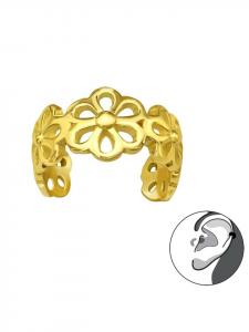 Bungsa Серебряная серьга-кафф