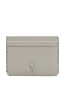 Кардхолдер с однотонными заклепками Ami Paris, серый