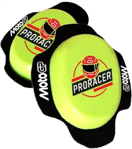 Мотоциклетные наколенники, слайдеры для кожаных комбинезонов (неоново-желтые) PRORACER, neon yellow