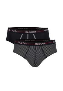 Набор мужских трусов, 2 шт. - Start midi C2P box, хлопок sloggi, цвет Schwarz Dunkelgrau