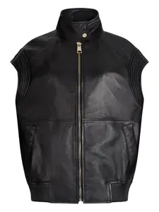 Большой кожаный жилет LIU JO, черный