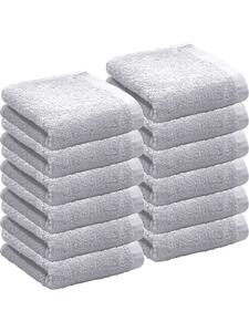 Redbest  Махровое полотенце для гостей, легкое, 12 штук, цвет Oceanside, серебристый
