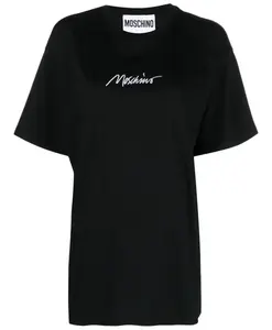 Повседневная хлопковая футболка Moschino, черный