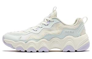 Женские кроссовки Lifestyle с низким верхом бежевого/зеленого цвета Qiaodan