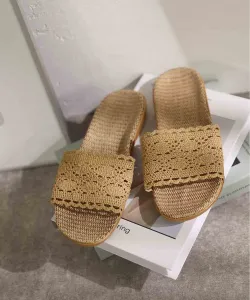 Кружевные сандалии Pourvous, цвет Beige