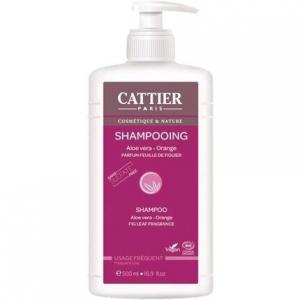Органический шампунь с алоэ вера и апельсином, 500 мл, Cattier