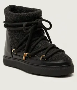 Снежные ботинки на войлочной танкетке Inuikii, черный