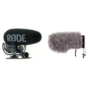 Комплект микрофона-пушки RODE VideoMic Pro+ для крепления на камеру с ветрозащитным экраном Auray Custom