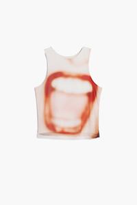 Топ с абстрактным рисунком в виде мусса