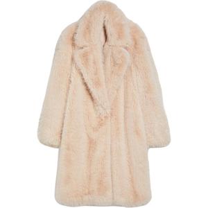 Пальто из искусственного меха со скрытой застежкой SportMax, розовый