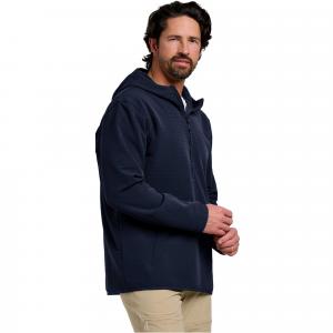 Мужская флисовая толстовка с капюшоном и застежкой-молнией до середины груди. Free Fly, Deep Navy