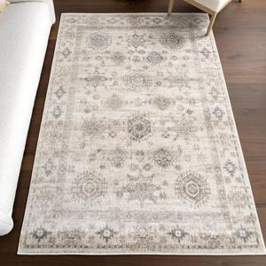Ковер nuLOOM, 201 x 275 см, Nissa Medallion для гостиной, спальни, столовой, Light Grey/Ivory