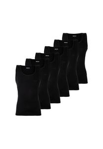 6 руб. нижних маек в рубчик - майка в рубчик классическая с круглым вырезом хлопок Boss, черный