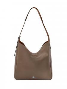 Женская кожаная сумка-хобо Fossil, серая, отделение для смартфона, ZB11091793