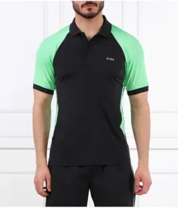 Поло Pauletech slim fit Boss Green, черный
