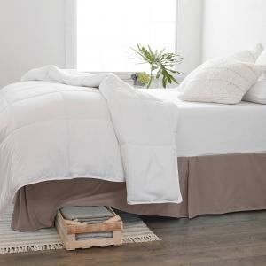 Плиссированная юбка для кровати размера «queen-size» Urban Loft, пружинный чехол, необходимое домашнее постельное белье, цвет Taupe