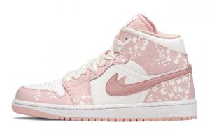 Jordan Кроссовки Air 1 Mid Top Vintage Basketball Pink White GS