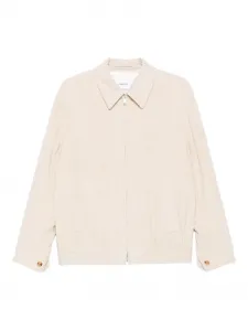 Рубашка на молнии с ребристым краем Lardini, нейтральный