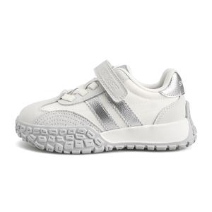 Нескользящие, износостойкие, дышащие низкие детские кроссовки для скейтбординга. ST&SAT KIDS, серебряный