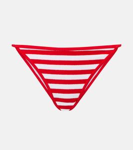 Минимальные бикини-трусики в полоску из махровой ткани Jade Swim, Red Stripe