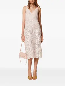 Платье миди, украшенное пайетками Twinset, розовый