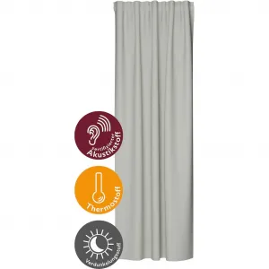 Занавес Galdin с мультифункциональной лентой, 1 шт., плотный занавес затемняющий, термо, энергосберегающий Homing, бежевый