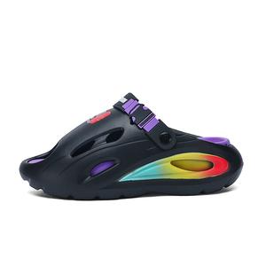 NANJIREN Пляжные сандалии мужские черно-фиолетовые, цвет Black Purple