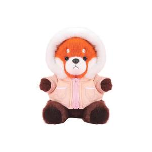 Модная и крутая плюшевая игрушка маленький енот высотой 20 см OUYIN, розовый