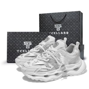 Porous Series Массивные кроссовки Унисекс Низкие Черно-белые TCELLARS, Глубокий черный (состаренный эффект)