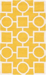 Ковер SAFAVIEH, 61 x 92 см, Cambridge Collection, Gold & Ivory, ручной работы из марокканской шерсти, идеально для помещений с высокой проходимостью: прихожая, гостиная, спальня (CAM143Q)