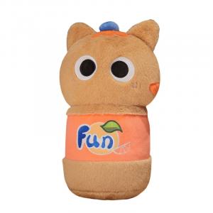 Плюшевая кукла Cartoon Kitten Transforms Into Summer Beverage Cat Dolls высотой 40 см MLING