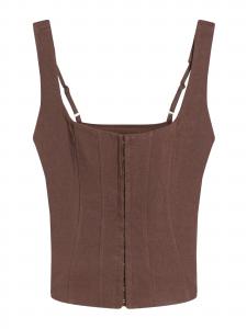 Bershka Топ в коричневом цвете