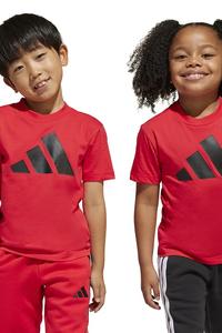 Детская хлопковая футболка Adidas, красный